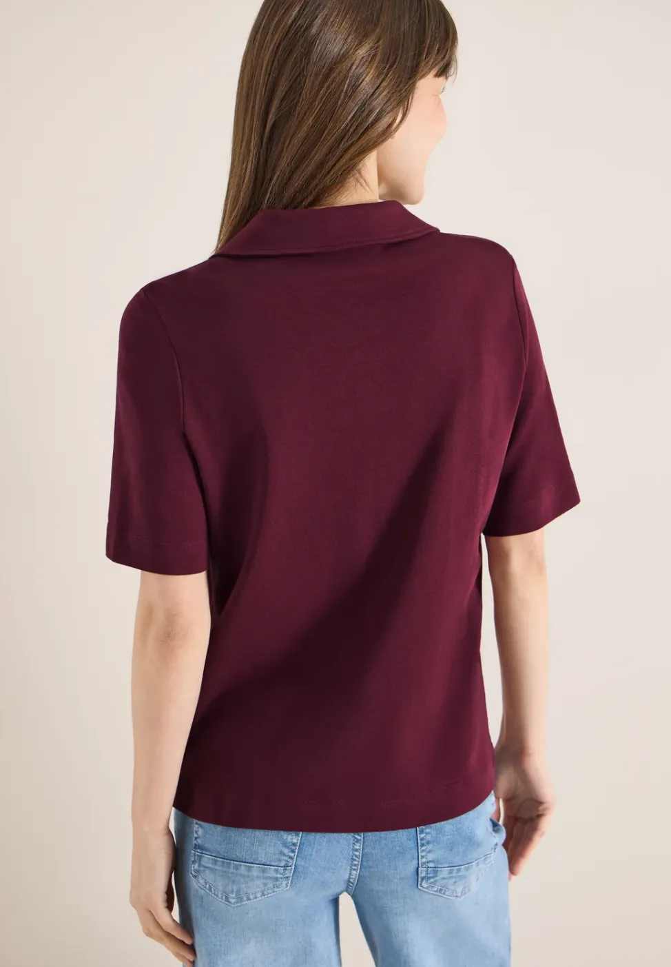 Effen poloshirt met korte mouwen