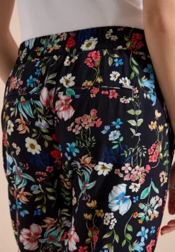 Florale loose fit broek