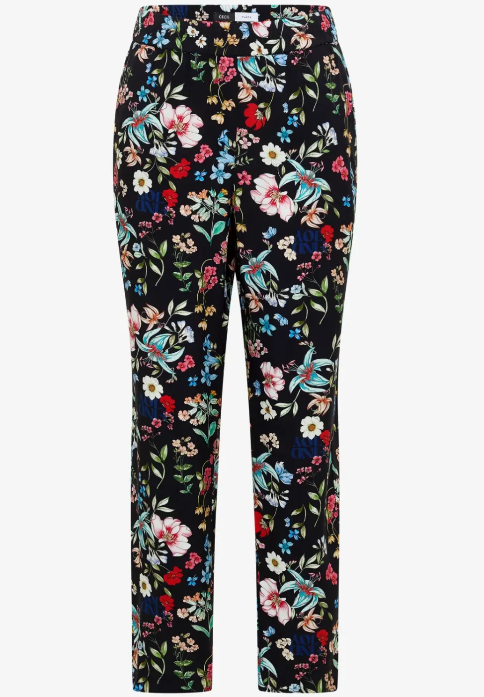 Florale loose fit broek