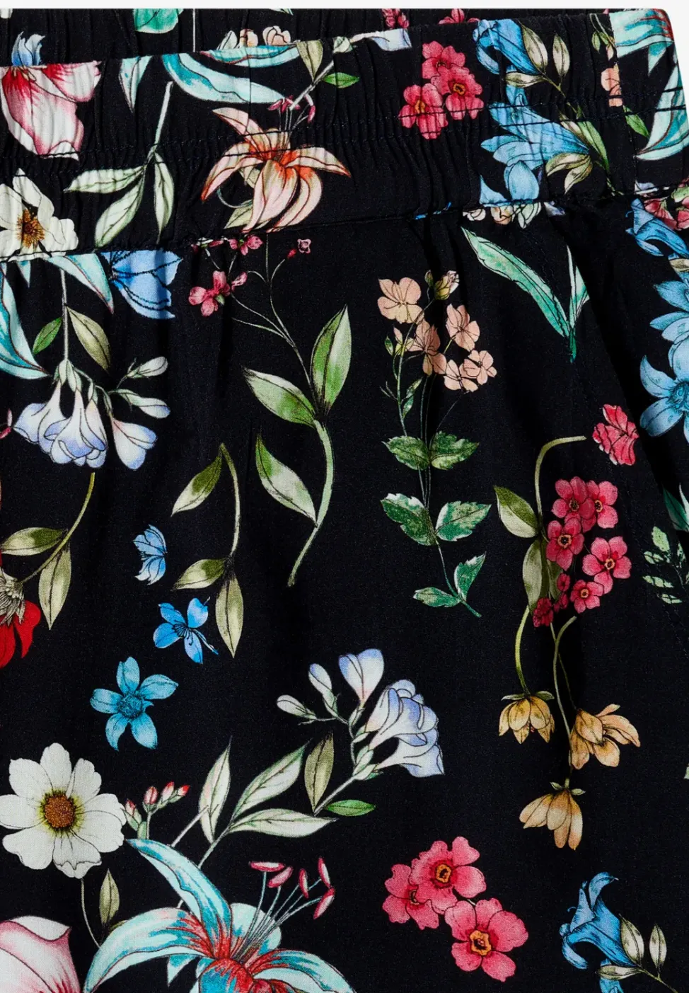 Florale loose fit broek