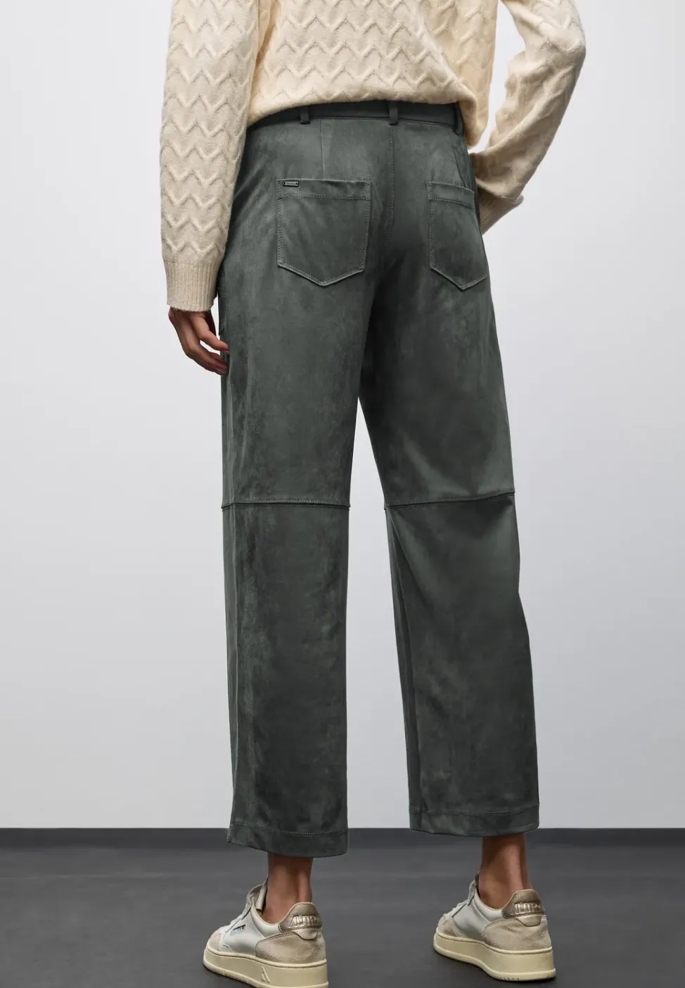 Fluwelen broek met rechte pijpen