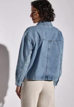 Gebleekt denim jasje