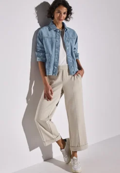 Gebleekt denim jasje