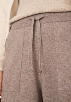 Gebreide broek met wijde pijpen