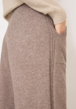 Gebreide broek met wijde pijpen