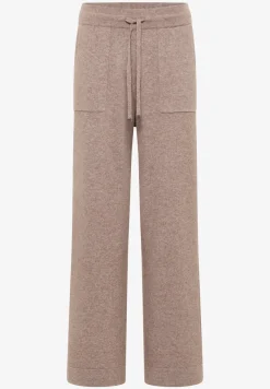 Gebreide broek met wijde pijpen
