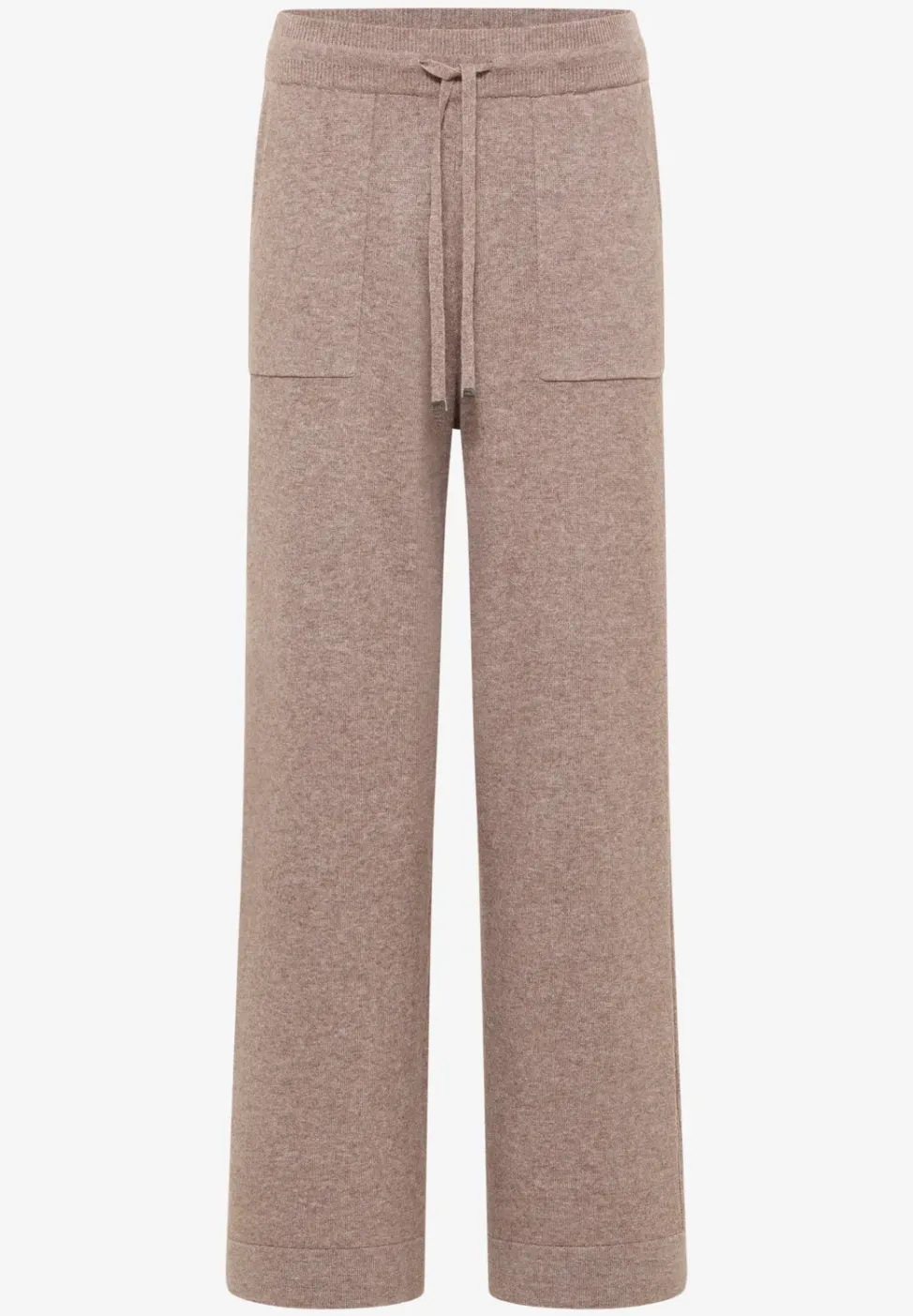 Gebreide broek met wijde pijpen