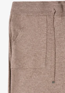 Gebreide broek met wijde pijpen