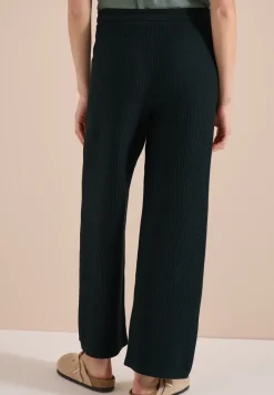 Gebreide broek met wijde pijpen in Loose Fit