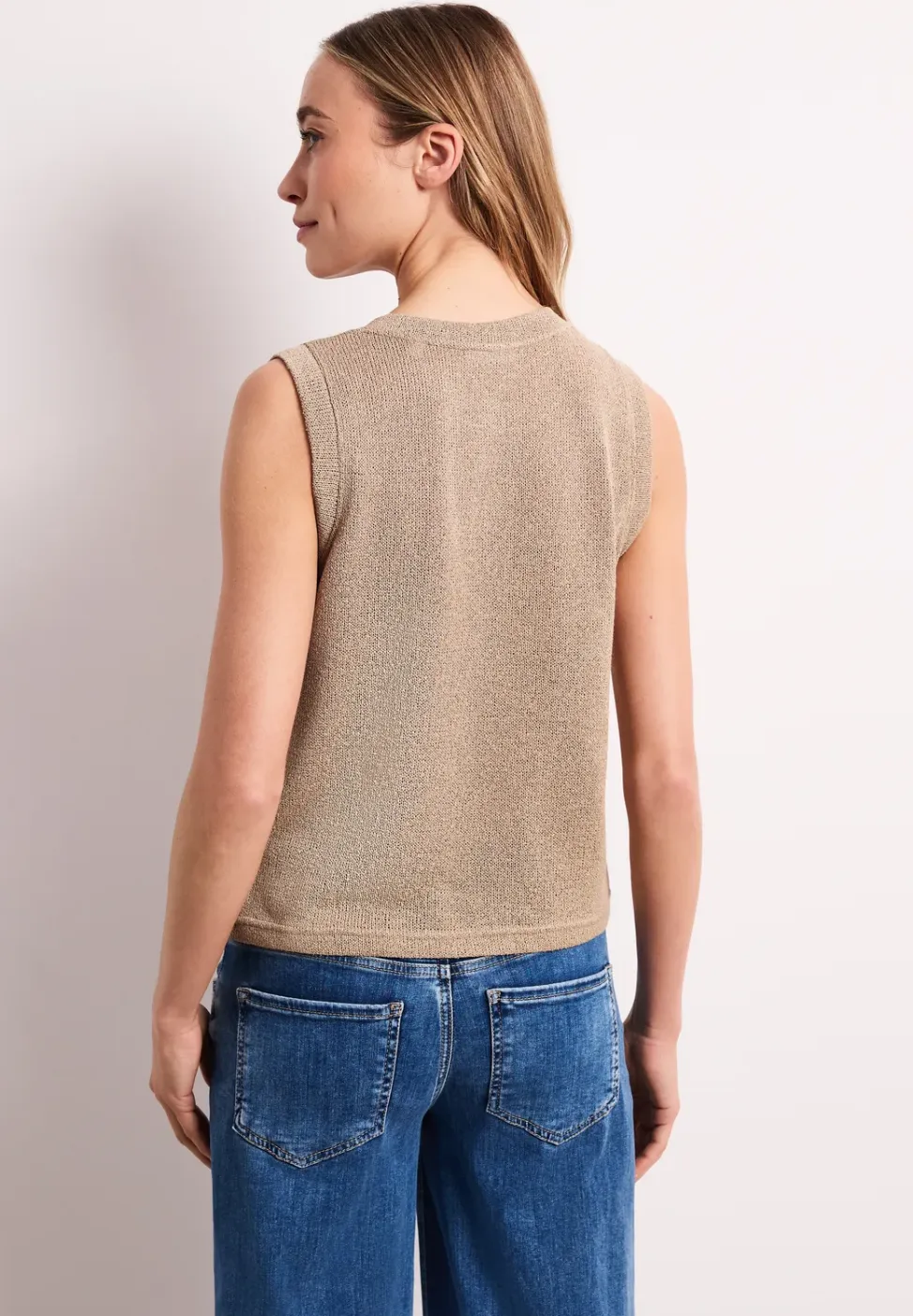 Gebreid gilet met glitter