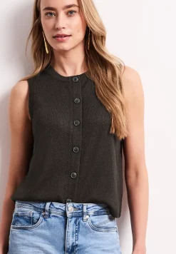 Gebreid gilet met glitter