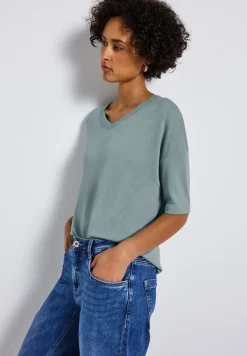 Gebreid V-hals Shirt