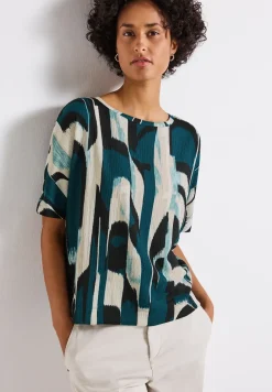 Gedessineerd crinkle shirt