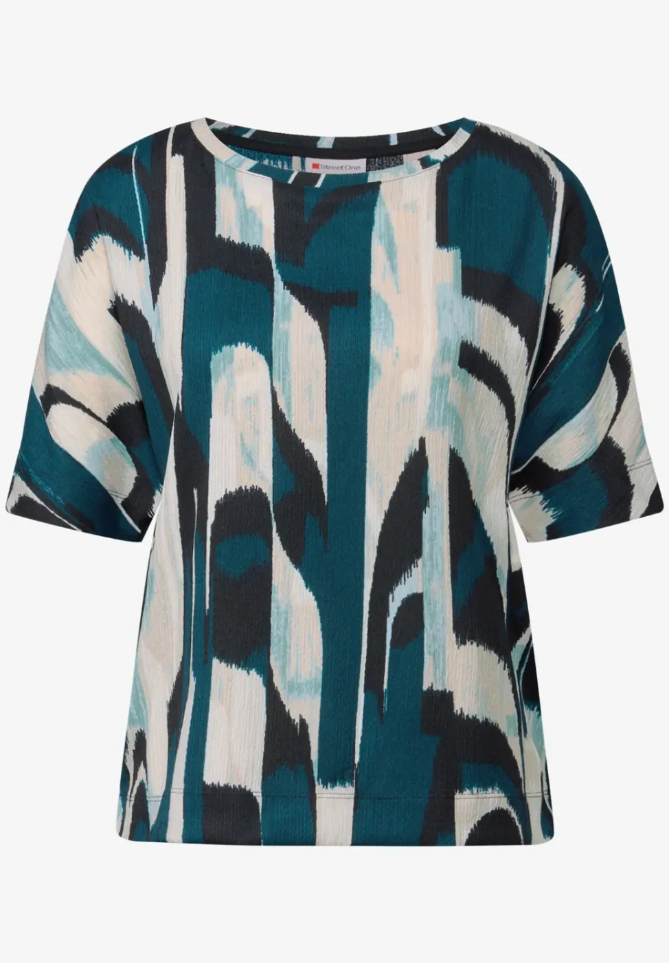 Gedessineerd crinkle shirt