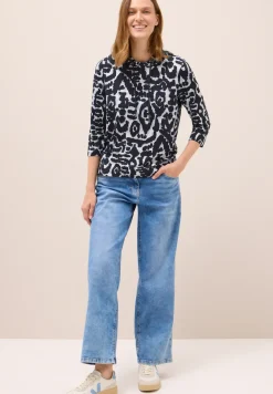 Gedessineerd shirt met capuchon