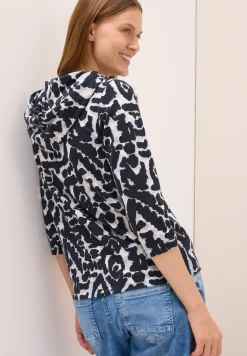 Gedessineerd shirt met capuchon