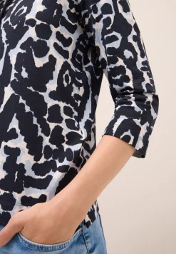 Gedessineerd shirt met capuchon