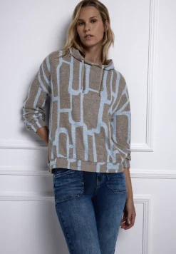 Gedessineerd shirt met capuchon