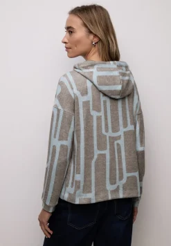 Gedessineerd shirt met capuchon