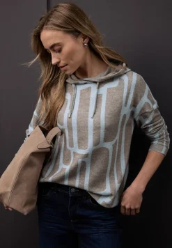 Gedessineerd shirt met capuchon