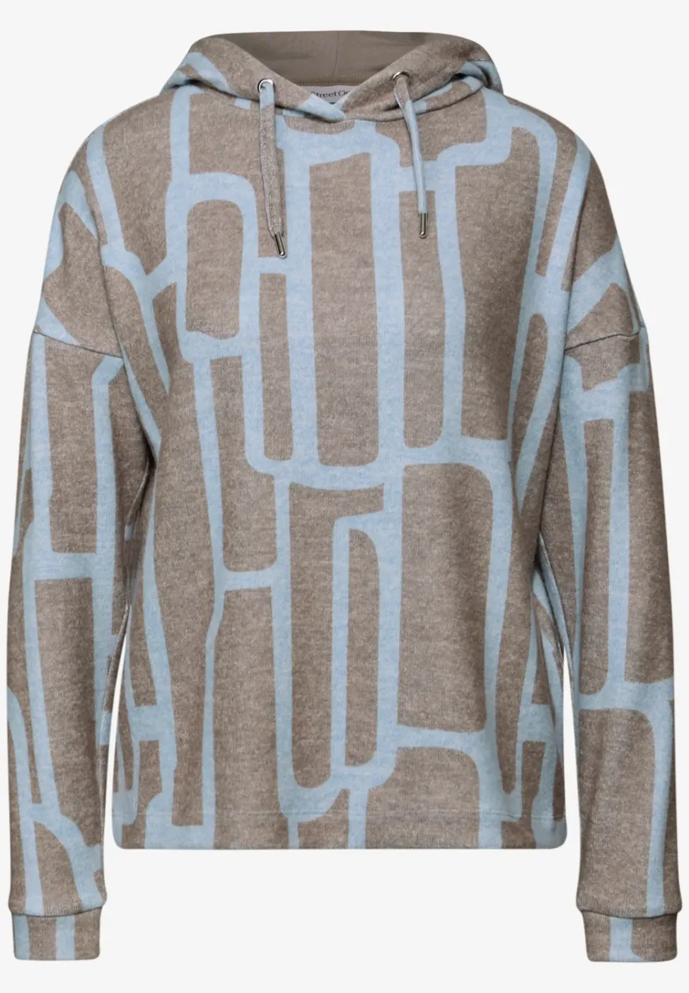 Gedessineerd shirt met capuchon