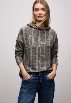 Gedessineerd shirt met capuchon