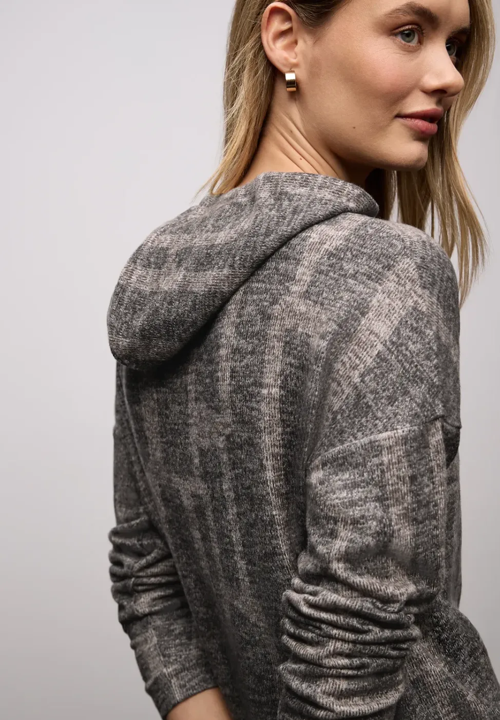 Gedessineerd shirt met capuchon