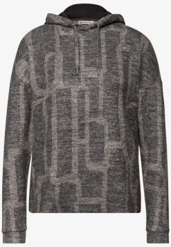 Gedessineerd shirt met capuchon