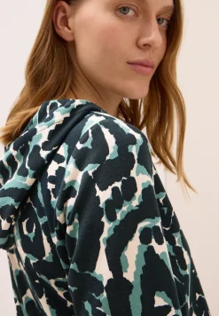 Gedessineerd shirt met capuchon