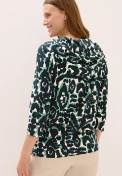 Gedessineerd shirt met capuchon