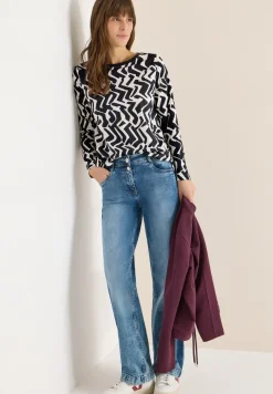 Gedessineerd shirt met lange mouwen