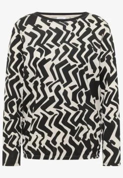 Gedessineerd shirt met lange mouwen