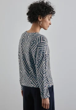 Gedessineerd shirt met lange mouwen