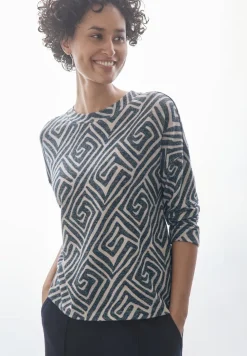 Gedessineerd shirt met lange mouwen