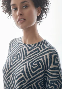 Gedessineerd shirt met lange mouwen