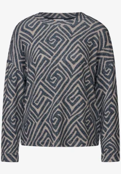 Gedessineerd shirt met lange mouwen