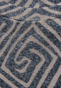 Gedessineerd shirt met lange mouwen