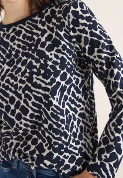 Gedessineerd shirt met lange mouwen