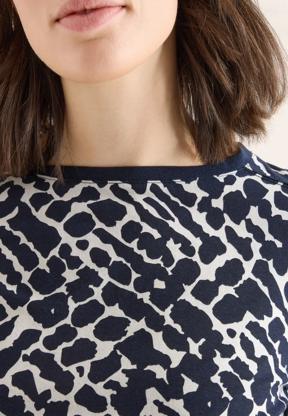 Gedessineerd shirt met lange mouwen