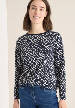 Gedessineerd shirt met lange mouwen