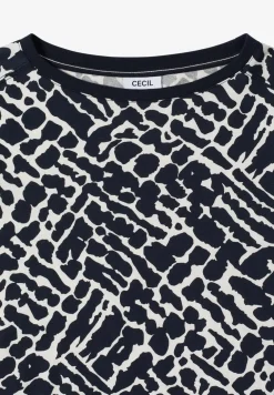 Gedessineerd shirt met lange mouwen
