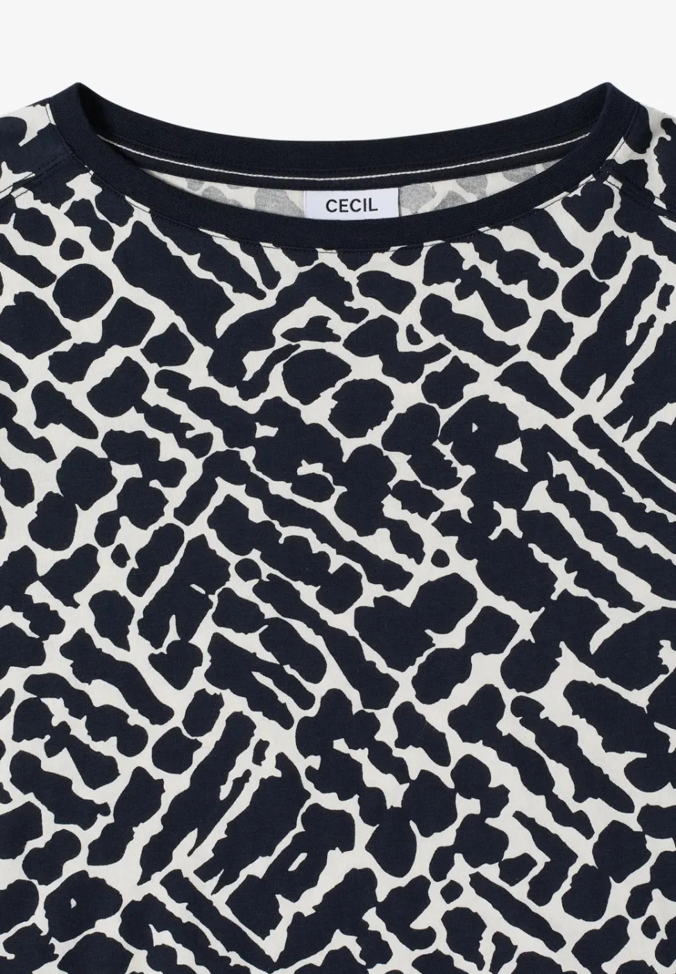Gedessineerd shirt met lange mouwen