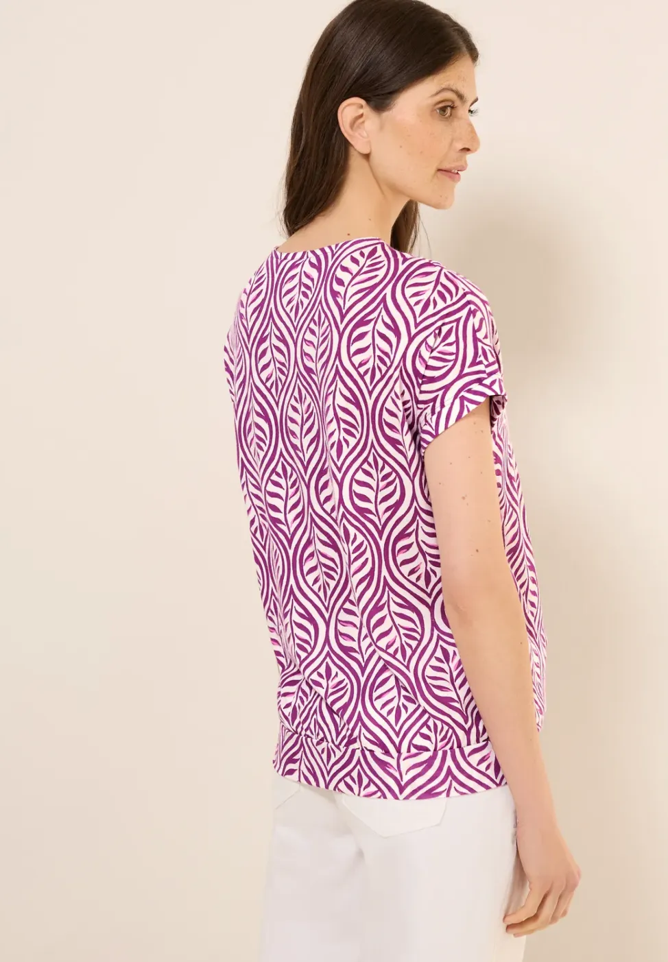 Gedessineerd V-hals Shirt