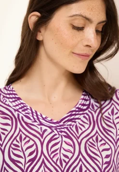 Gedessineerd V-hals Shirt