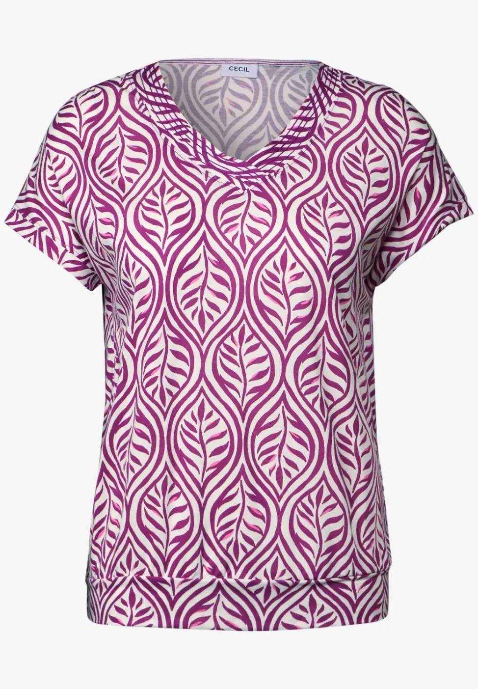 Gedessineerd V-hals Shirt