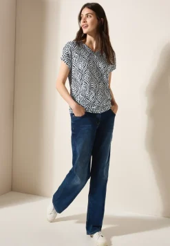 Gedessineerd V-hals Shirt