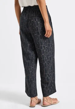 Gedessineerde 7/8 broek Wide Legs