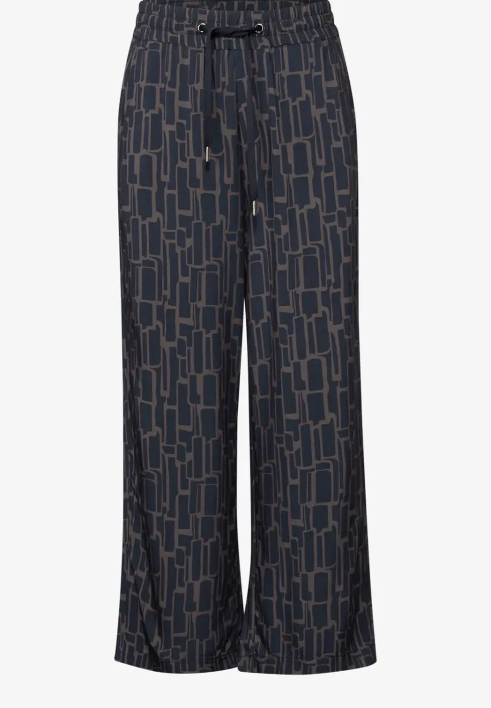 Gedessineerde 7/8 broek Wide Legs