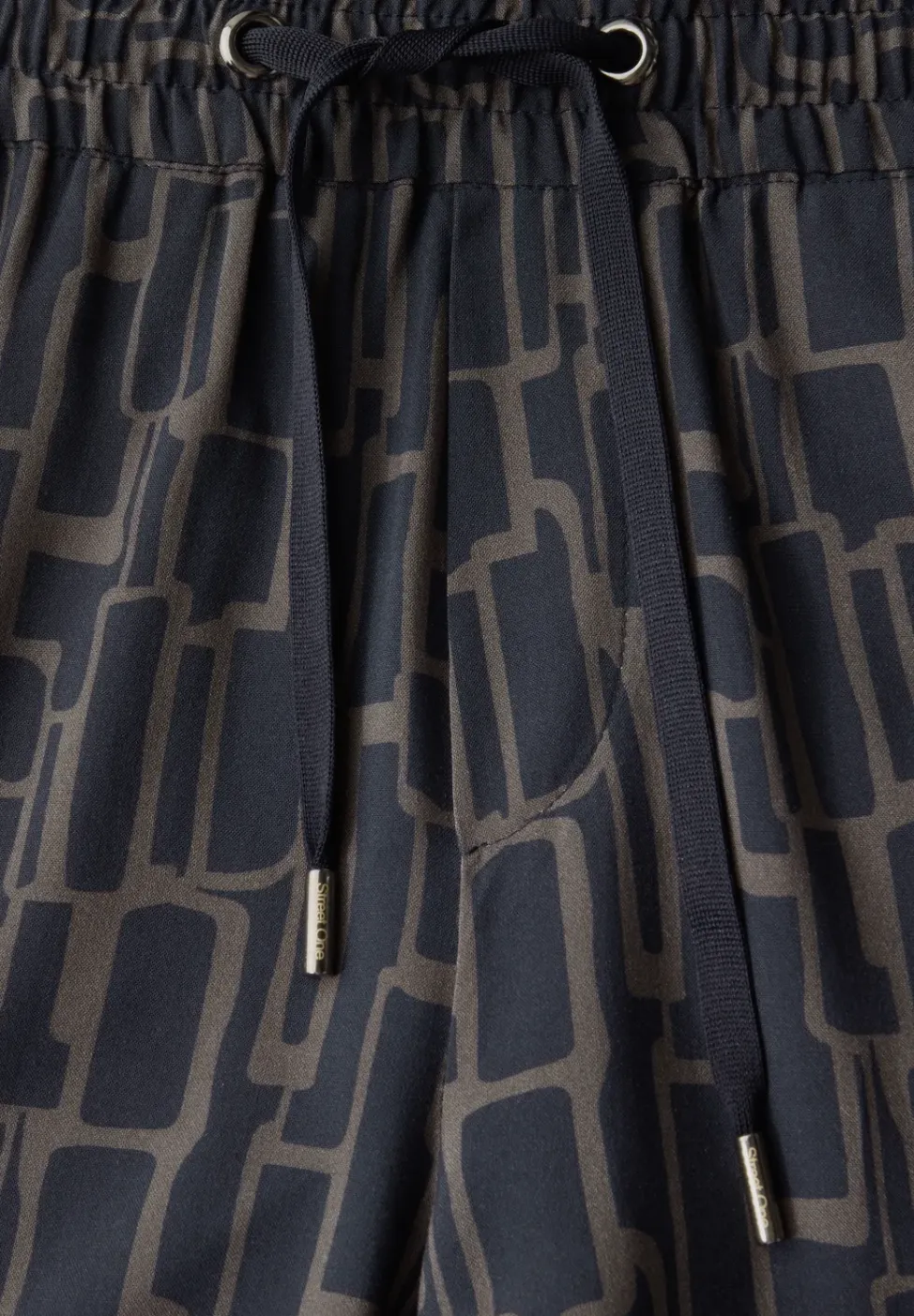 Gedessineerde 7/8 broek Wide Legs