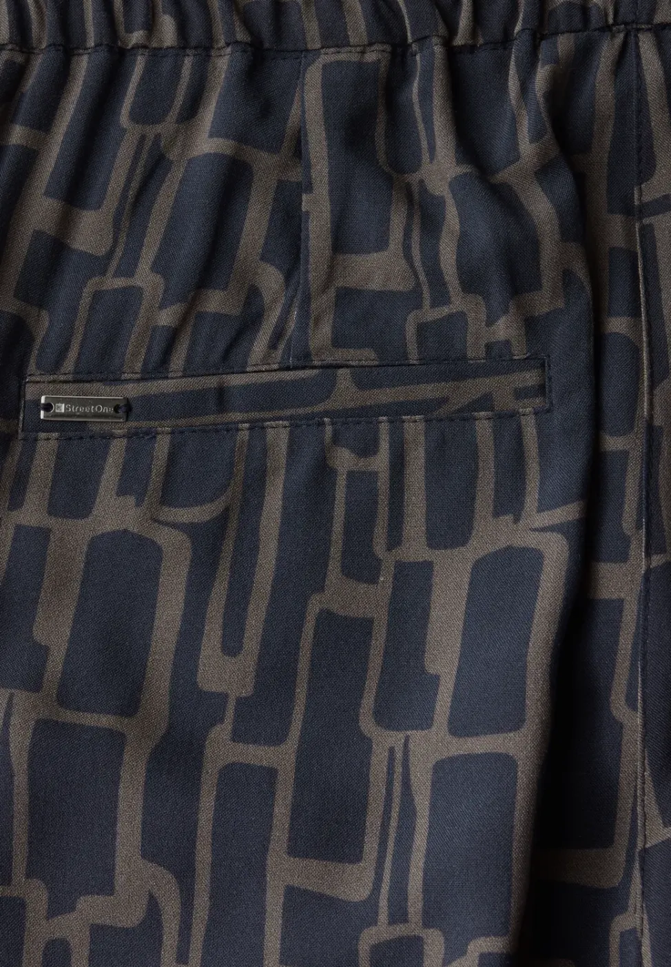 Gedessineerde 7/8 broek Wide Legs
